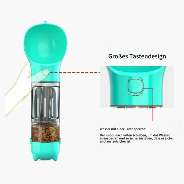 AquaBottle - Die tragbare Hundewasserflasche mit integriertem Napf