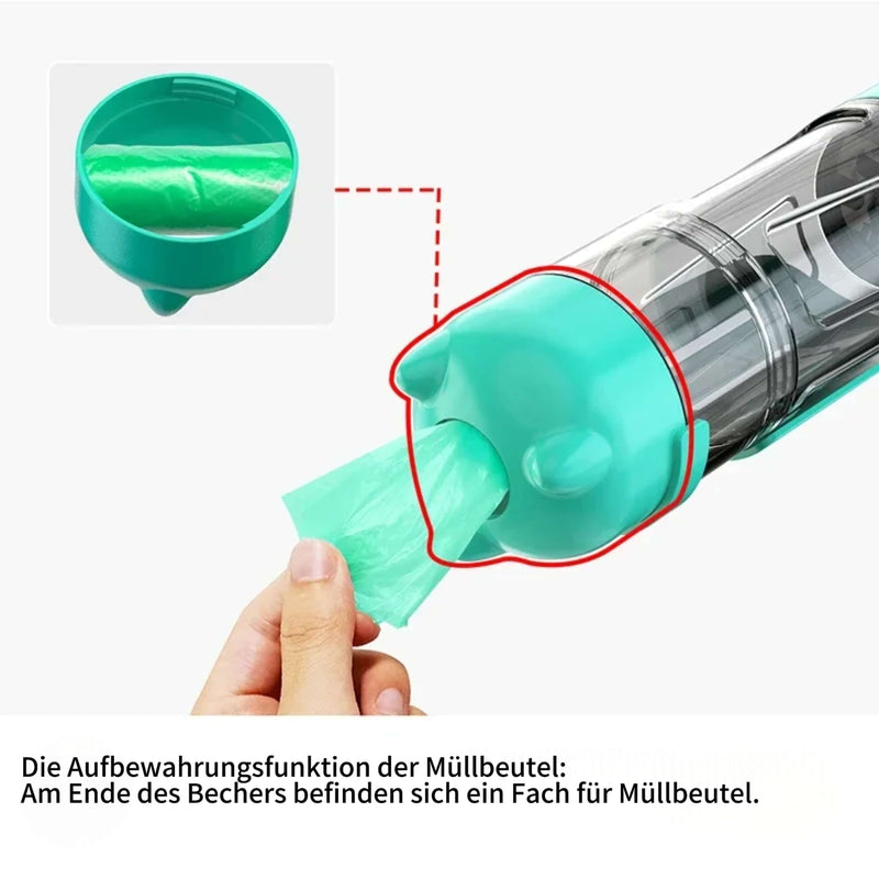 AquaBottle - Die tragbare Hundewasserflasche mit integriertem Napf