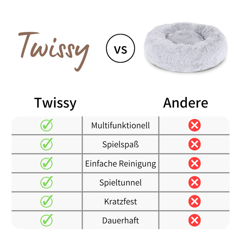 KIKUCK -  Katzentwister zum Stress abbauen & bequem zum Schlafen und Entspannen